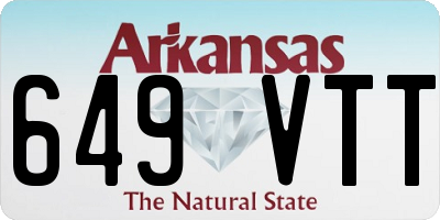 AR license plate 649VTT