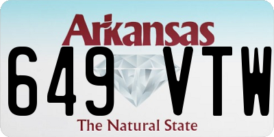 AR license plate 649VTW