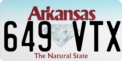 AR license plate 649VTX