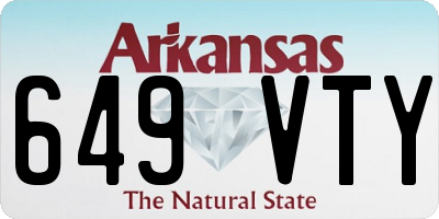 AR license plate 649VTY