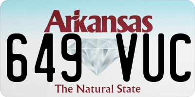 AR license plate 649VUC