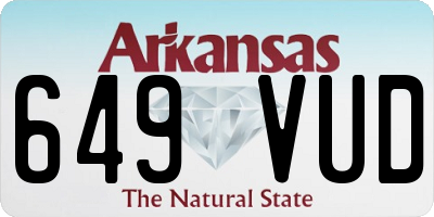 AR license plate 649VUD