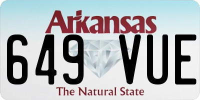 AR license plate 649VUE