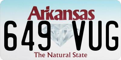 AR license plate 649VUG
