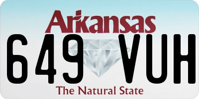 AR license plate 649VUH