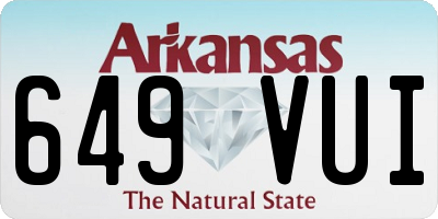 AR license plate 649VUI