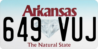 AR license plate 649VUJ