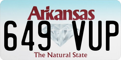 AR license plate 649VUP