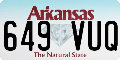 AR license plate 649VUQ