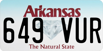 AR license plate 649VUR