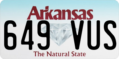 AR license plate 649VUS