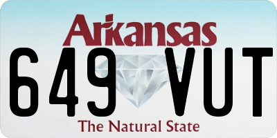 AR license plate 649VUT