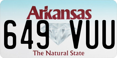 AR license plate 649VUU