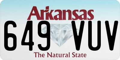 AR license plate 649VUV