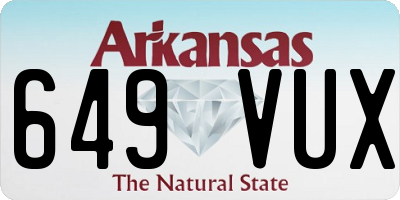AR license plate 649VUX