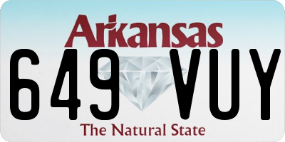 AR license plate 649VUY