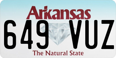 AR license plate 649VUZ