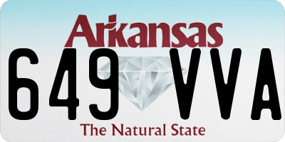 AR license plate 649VVA