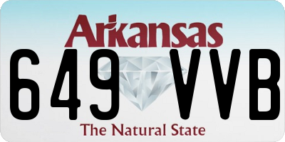 AR license plate 649VVB
