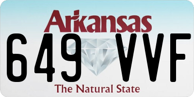 AR license plate 649VVF