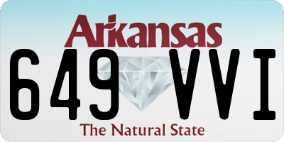 AR license plate 649VVI