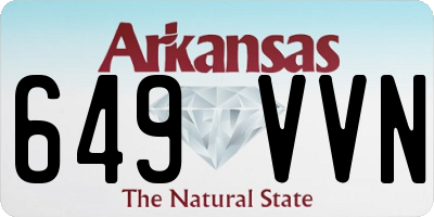 AR license plate 649VVN