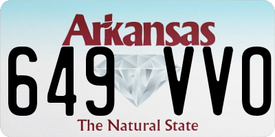 AR license plate 649VVO