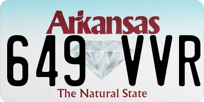 AR license plate 649VVR