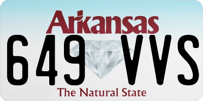 AR license plate 649VVS