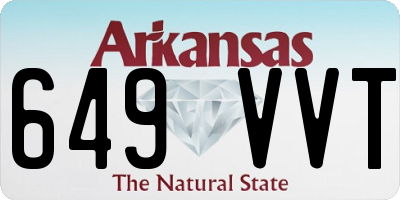 AR license plate 649VVT