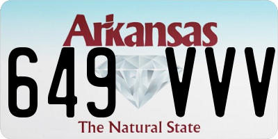 AR license plate 649VVV