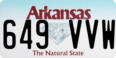 AR license plate 649VVW
