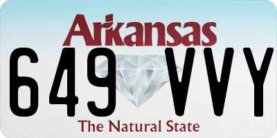 AR license plate 649VVY