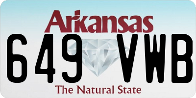 AR license plate 649VWB