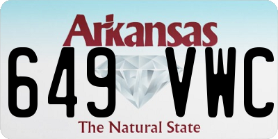 AR license plate 649VWC