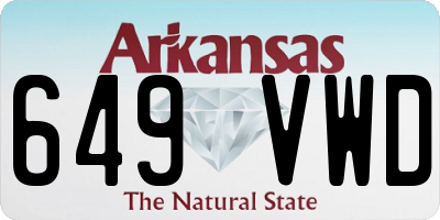 AR license plate 649VWD