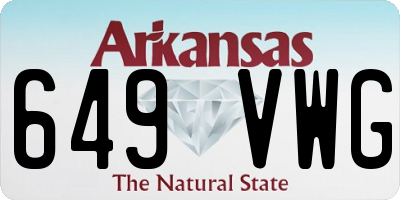 AR license plate 649VWG