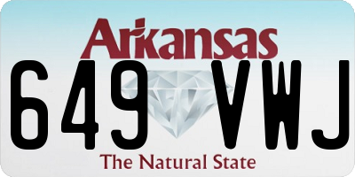 AR license plate 649VWJ