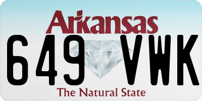 AR license plate 649VWK