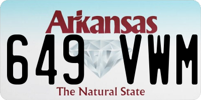 AR license plate 649VWM