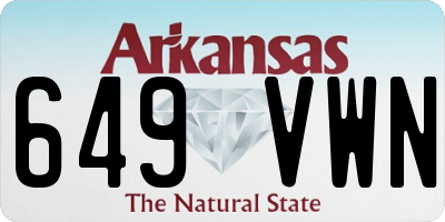 AR license plate 649VWN