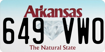 AR license plate 649VWO