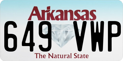 AR license plate 649VWP