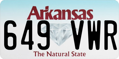 AR license plate 649VWR