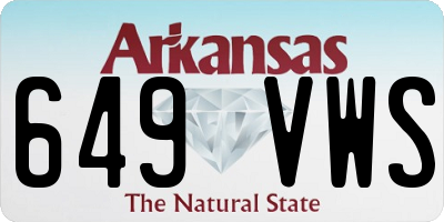AR license plate 649VWS