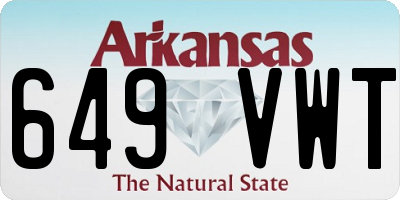 AR license plate 649VWT