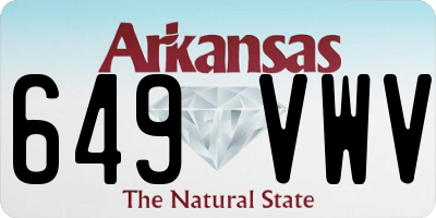 AR license plate 649VWV