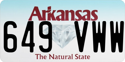 AR license plate 649VWW
