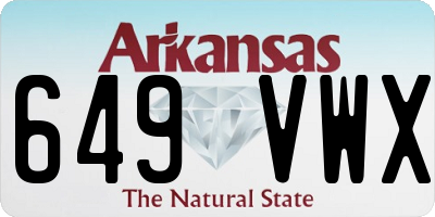 AR license plate 649VWX