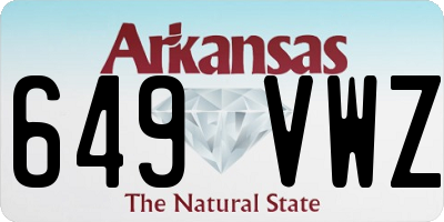 AR license plate 649VWZ